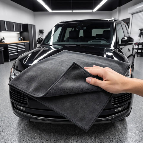 Must-Have Thick Reusable Microfiber Cloths For Kitchen And Car, 16 By 12 Inch wiping car hood