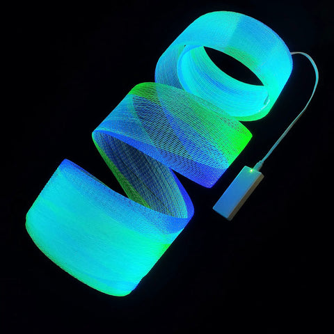 LED Fiber Optic Mesh Light Kit For Ceiling And Christmas Tree, 6 Meter Net Lights With Color Modes, Touch Button Controller visible