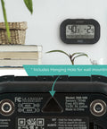 Front view of La Crosse wireless refrigerator/freezer thermometer with magnetic back mounted on wall.