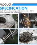 5 Pack Heavy Duty Compression Springs Stainless Steel Set For Tools And Auto Repair Must Have 1.6mm Wire By 30mm OD By 25mm Length