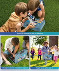 Children using Hands On Kids Microscope Kit With 100X To 1200X Magnification Metal Body LED Light Carrying Case 58 Piece