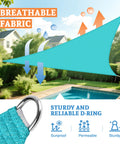 Seventeen By Seventeen By Seventeen Foot Shade Sail Equilateral Triangle Canopy That Blocks 95 Percent UV above pool
