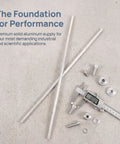 Industrial Aluminum Rod 2 Pcs Round Metal Bar Stock For Machining And Fabrication Shaft Rod Material For Lathe Work
