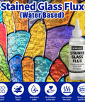 4oz Liquid Zinc Solder Flux For Stained Glass Soldering And Repairs Water Based Formula With Included Brush