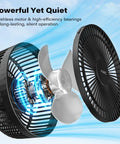 Magnetic Rechargeable Golf Cart Fan 7 Point 5 Inch With 10000 mAh Battery Up To 28 Hours 4 Speed Modes, internal components