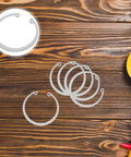 Internal Snap Ring Kit With 5 C Shaped Stainless Steel Retaining Rings For Pins And Shafts on wooden surface