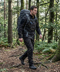 Kickass Mens Tactical Jacket And Pants Set Windproof Military Hunting ACU Uniform Suit Lightweight Moisture Wicking in outdoor setting.