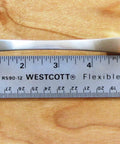 Arched Satin Nickel Cabinet Handle Drawer Pull For Kitchen Cabinets And Furniture, 96mm Center To Center Spacing, next to ruler