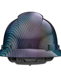 Full Brim Non Vented Hard Hat With Color Weave Carbon Fiber Design Gloss Finish OSHA Approved Helmet With 6 Point Suspension