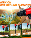 4 Pack Heavy Duty Ground Anchors With Power Nut Driver Drill Bit for loam, silt, and gravel soil use