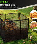 Massive 172 Gallon Metal Wire Mesh Compost Bin For Outdoor Use With Waterproof Rust Proof Coating Easy Assembly Built For Garden And Yard Waste Leaves And Kitchen Scraps Big Capacity To Speed Up Composting
