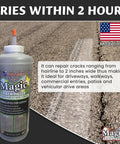 Built Like A Tank Asphalt Crack Sealer And Driveway Repair Fill In Jet Black 2.5 Pound Dry Granular Pack for easy DIY use.
