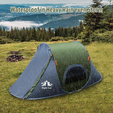 Pop Up One Person Tent With Instant 3 Second Setup Waterproof Outdoor Shelter in rain