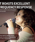 Singer using BT 58A Wired Dynamic Vocal Microphone For Singing on stage with supercardioid XLR mic, noisy environment caption