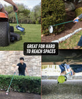 Using a 36 inch reacher grabber tool for picking up items in hard to reach places like bushes, under vehicles, and around the yard.