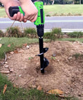 Heavy Duty 4 Inch By 16 Inch Garden Auger Drill Bit For Planting Spiral Bulb Planter Tool And Post Hole Digger In Use
