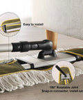 Top Shelf 36 Inch Heavy Duty Dust Mop For Hardwood Floors Featuring Absorbent Pad And Quick Grip Handle with rotatable joint for easy use.
