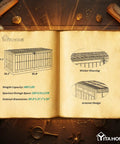 Diagram of Extra Large 240 Gallon Outdoor Deck Box With Locking Lid Waterproof Resin Storage Bench showing dimensions.