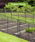 12 Panel Garden Fence With 1 Gate 26 Feet Long And 36 Inches High Rustproof Metal Wire No Dig Animal Barrier for yard protection