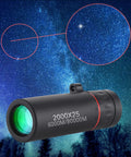 Ultra Portable 8x Magnification Monocular Telescope For Sports Games And Concerts Pocket Size Black Upgrade For Camping And Hiking Your Go-To Outdoor Viewfinder For Clear Long Range Scenery On The Go., black 3.7in monocular telescope with green lens for stargazing