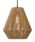 12 Inch Handwoven Rattan Pendant Light With Rustic Boho Vibe, Adjustable Woven Basket Shade For Kitchen Island, Dining Room, Bar