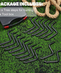 16 Pack 4 Inch Screw In Tree Steps For Hunting Heavy Duty Tree Climbing Gear With Self Tapping Screws Non Slip Kit