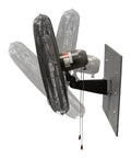 Beastly 30 Inch Oscillating High Velocity Industrial Wall Fan with adjustable tilt, aluminum blades, steel mounting bracket for garage or workshop.