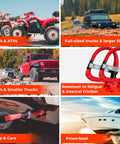 Spectra Fiber Soft Shackle Recovery 7/16 By 6 Inch, 38,300 Lbs MBS Heavy Duty Off Road Tow Gear with SUVs, ATVs, and Powerboats.