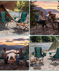 Two Pack Oversized Camping Chair Set With 3 Level Adjustable Back Ergonomic Lounge Comfort Cup Holders And Cooler Bag by a lakeside camp