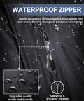 Close-up of waterproof zipper on Waterproof Winter Jacket For Men With Hood Fleece Lined Dope Warmth Cozy All Day Comfort Snow Ski Parka