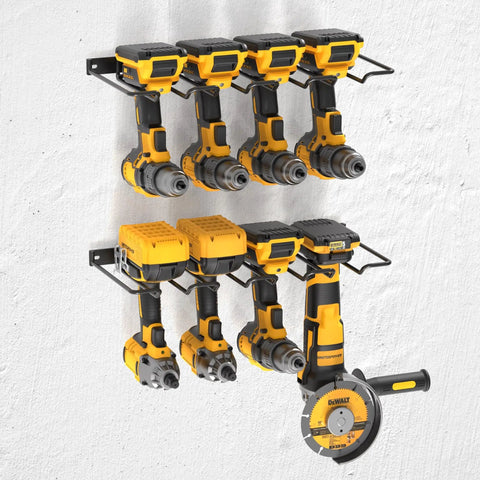 Wall Mounted Power Tool Organizer Holder For Cordless Drills And Battery Tools, Heavy Duty Utility Storage Rack For Workshop