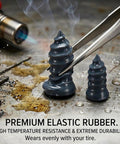 Emergency Tire Repair Screws For Tubeless Tires Quick Plug Kit To Seal Leaks In Minutes No Tire Removal Needed Works For Cars Motorcycles And Bikes Back On The Road Fast, featuring dual-size plug screws on a workbench.