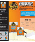 Patch And Seal Liquid Rubber Waterproof Sealant White 32 Ounce Easy To Apply By Brush Roll Trowel Dip Or Pour Seals Out Water Air And Moisture For Leaks In Roofs Basements And Pipes packaging with usage details and benefits