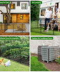 10 Panel Garden Fence Animal Barrier 33 Inch High 24 Foot Long No Dig Rustproof Metal Wire Panels for yard and garden use