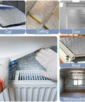 Radiant Barrier Insulation Roll With 3mm Foam Core And Aluminum Foil 16 In By 10 Ft applied on car, door, ceiling, roof, and windows