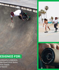 Skaters using Dragon 608 Skateboard Bearings Set 8 Pack For Longboards Inline And Roller Skates All Weather