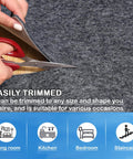 Scissors cutting Ultra Thick Quarter Inch Non Slip Rug Pad Six By Nine Feet Waterproof Felt With TPR Backing for All Floor Types