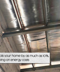 Top Shelf Radiant Barrier Foil Roll With Heavy Duty Reflective Insulation That Kicks Serious Attic Heat And Keeps The Place Chill While Slashing Power Bills At 250 By 4 Feet installed on ceiling, reflecting sunlight.
