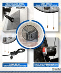 Beastly 30 Inch Oscillating High Velocity Industrial Wall Fan With 2 Speed All Metal Build Adjustable Tilt and Angle