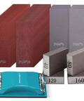 65 Piece Sandpaper Kit For Wood And Metal Finishing With Sanding Block And Sponges, Includes 40/80/120/160 Grit, Sheets, Holder
