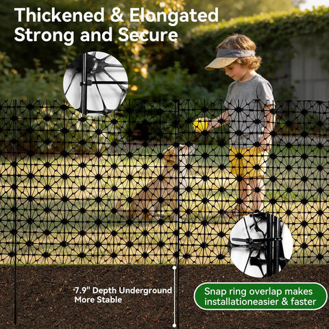 24 Inch High Outdoor Garden Fence Border Edging Roll Made From HDPE With UV Anti Aging Finish Keeps Rabbits And Small Pests Out
