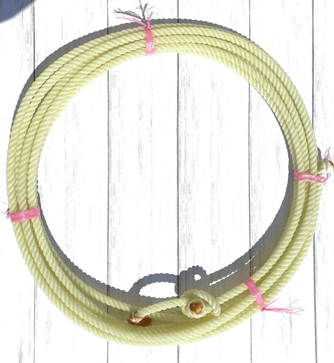 Legendary Thirty Foot Ranch Lariat Top Shelf Seven Sixteen Inch Scant Nylon Cowboy Rope Three Strand Medium Lay Heavy Duty Grip Hand Wax Finish Built Different Leather Burner Made In Usa For Serious Roping Grinds And Daily Barn Work