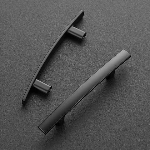 60 Pack Curved Matte Black Cabinet Pulls 5 3 16 Inch Length 3 Inch Hole Center Arch Kitchen Drawer Handles Zinc Alloy Sleek Look