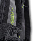 Close-up of durable 13 inch tool bag with water resistant exterior showing sturdy handles and stitching detail.