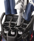Golf Club Tube Holder for Golf Bags 1.25 Inch Black 14 Pack, durable plastic sleeves neatly organizing clubs inside a bag.