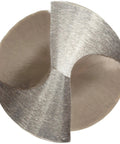 Close-up of Pro Grade Short Length HSS Drill Bit Set 118 Degree Conventional Point, bright finish angle view