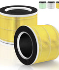 Pet Allergy Focused RP-AP088-F1 Replacement Filter For Air Purifier With True HEPA H13, Activated Carbon For Ammonia Removal
