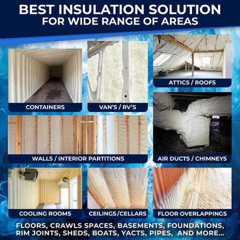 This Knockout Spray Foam Insulation Kit Includes Twelve Two Pound Expanding Sealant Cans Paired With A Smooth Firing Teflon Coated Gun That Gonna Quickly Fill Every Crack And Save You Major Cash On Energy Bills While Keeping Things Snug for various insulation areas.