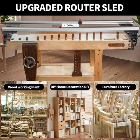 Router Sled For Flat Slabs Portable And Adjustable Beastly Slab Flattening Jig With A 57.8 Inch Guide Rail System