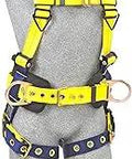No Tangle Delta Construction Harness with Belt Sewn In Back And Shoulder Pads Large Size on mannequin, front view